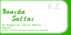 monika sallai business card